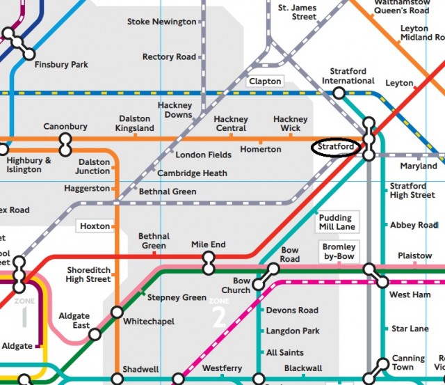 Stratford tube map