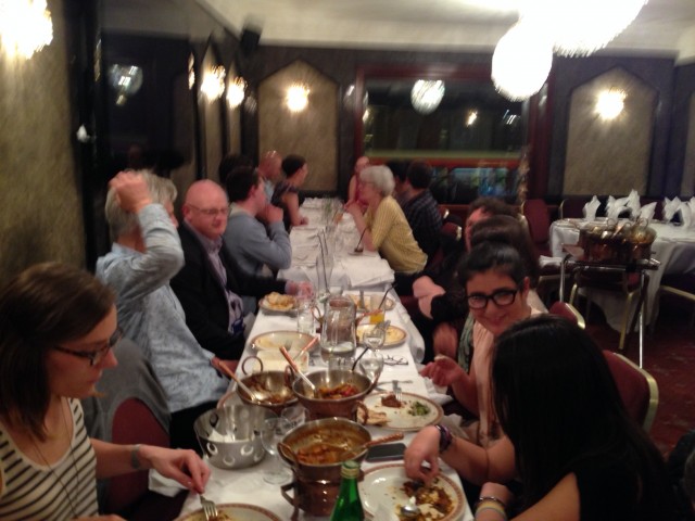 Curry night, May 2014: Members at the table