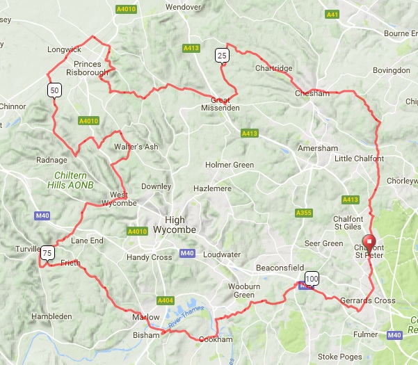 100Km Summary map see GPX for details