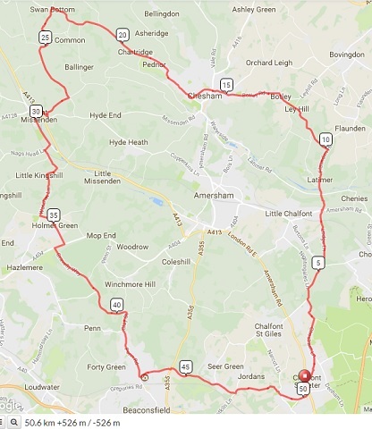 Map of 50Km see GPX for detail