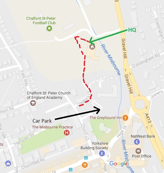 Where Ride HQ and the car park are