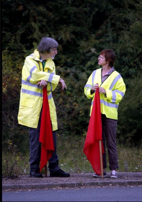 To the memory of the wonderful Mike Ellison. Here shown explaining the finer points of engaging with race officials