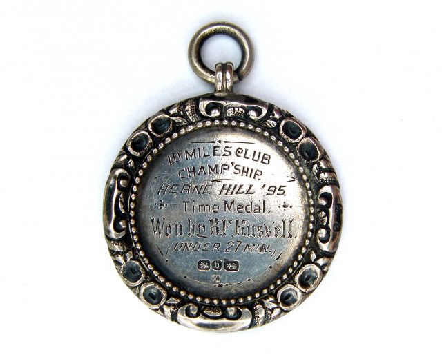 Front of 1895 time trial medal